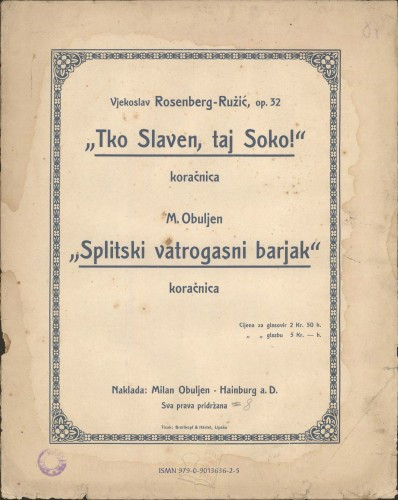 Tko Slaven, taj Soko : koračnica / Rosenberg-Ružić
