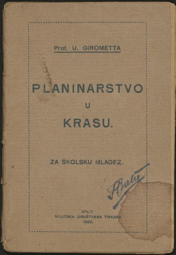 Planinarstvo u krasu : za školsku mladež