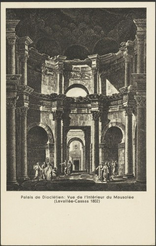Dioklecijanova palača: Unutrašnjost Mauzolejal (Lavallée-Cassas 1802)