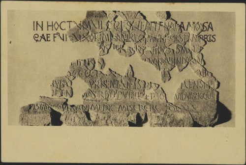 Split (Spalato) : Arh. Muzej - Musée archéologique : Nadgrobni natpis hrvatske kraljice Jelene († 976)