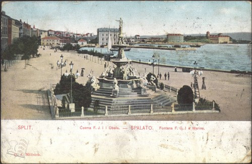 Split : Spalato : Česma F. J. I i Obala : Fontana F. G. I e Marine