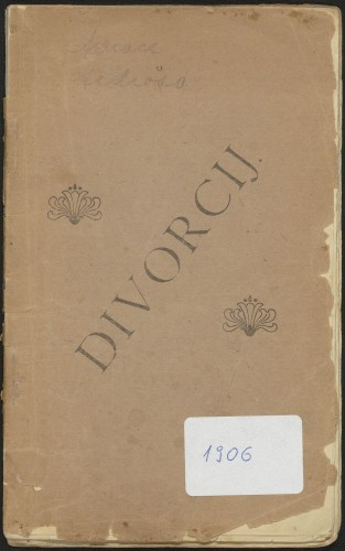 Divorcij : razgovor o rastavi ženidbe / V. P.