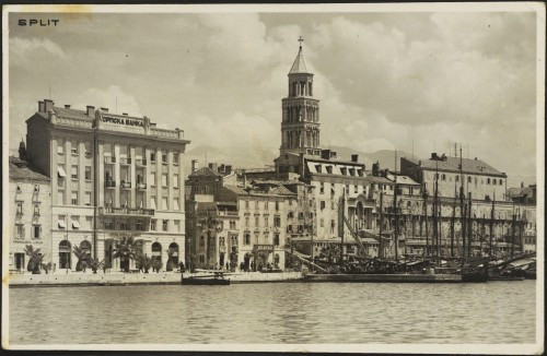 Split : [pogled na palaču i Rivu s mora]