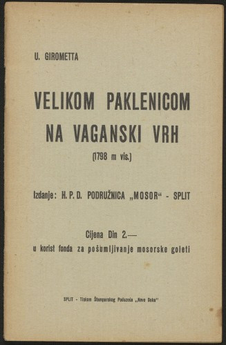 Velikom Paklenicom na Vaganski vrh (1798 m vis.)