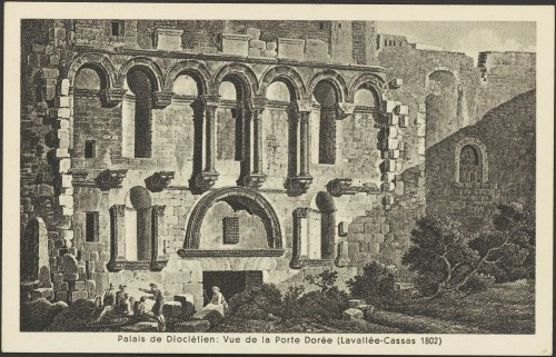 Dioklecijanova palača: Zlatna vrata (Lavallée-Cassas 1802)