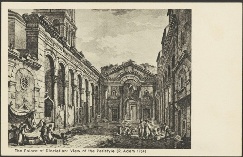 Dioklecijanova palača: Peristil (R. Adam 1764)