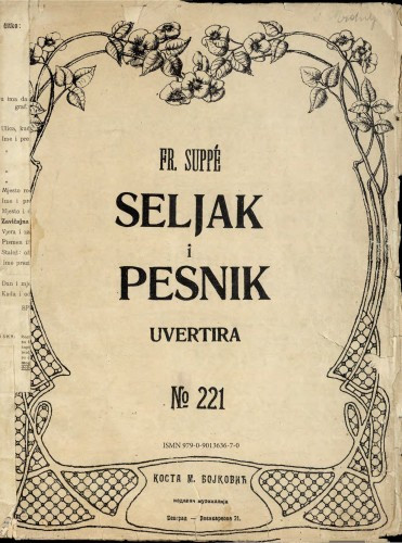Seljak i pesnik : uvertira No 221 / Fr. Suppé