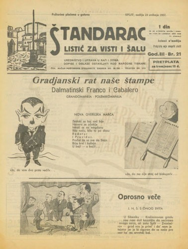 Štandarac : listić za visti i šalu / [odgovorni urednik Ljubo Prijatelj]