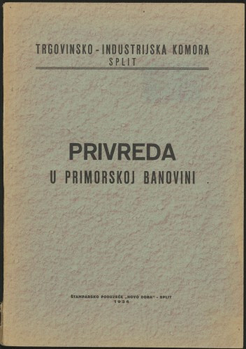 Privreda u Primorskoj banovini / Trgovinsko-industrijska komora