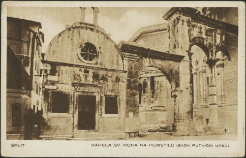 Split : kapela sv. Roka na Peristilu (sada putnički ured)