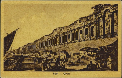 Split - Obala : [Zidine Dioklecijanove palače]