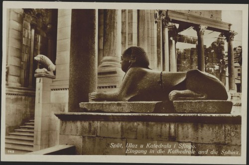 Split, Ulaz u Katedralu i Sfinga.